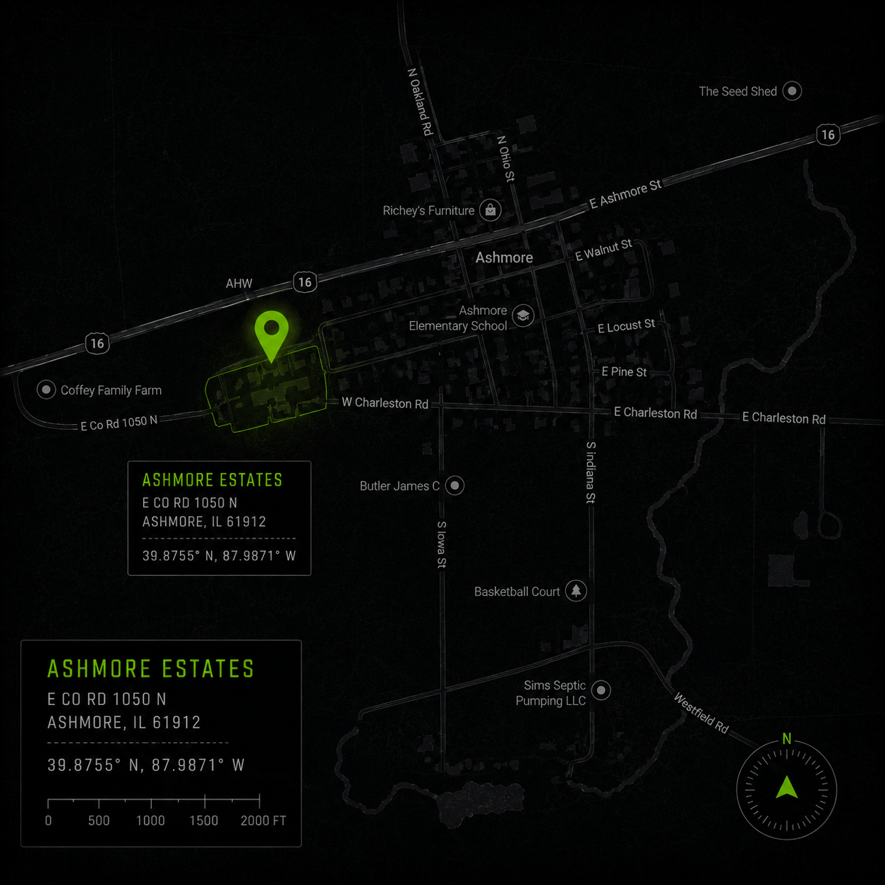 Ashmore Estates location map